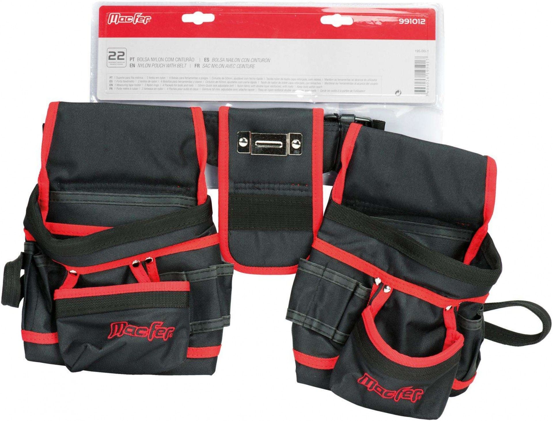 Bolsa nylon c/ cinturão MacFer 991012 22 div. refª 195.0001 MACFER