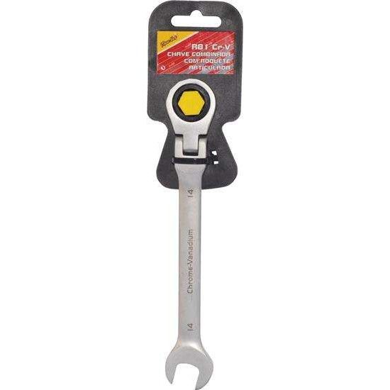 Ch. combinada c/ roquete articulada Cr-V MacFer R81 14mm ref 188.0099 MACFER