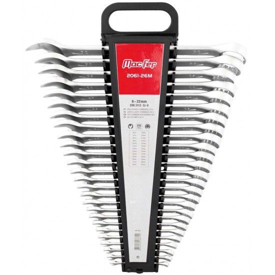 Jg. ch. combinada Cr-V MacFer 2061-26M 6~32mm  26ps ref 188.0062 MACFER