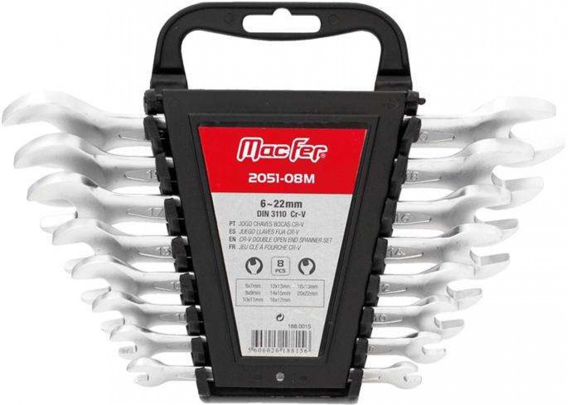 Jg. ch. bocas Cr-V MacFer 2051-12M 6~32mm 12pçs refª 188.0016 MACFER