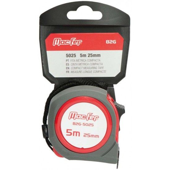 Fita métrica compacta 8m 25mm 82G refª 185.0043 MACFER Fita métrica compacta 8m 25mm 82G refª 185.0043 MACFER