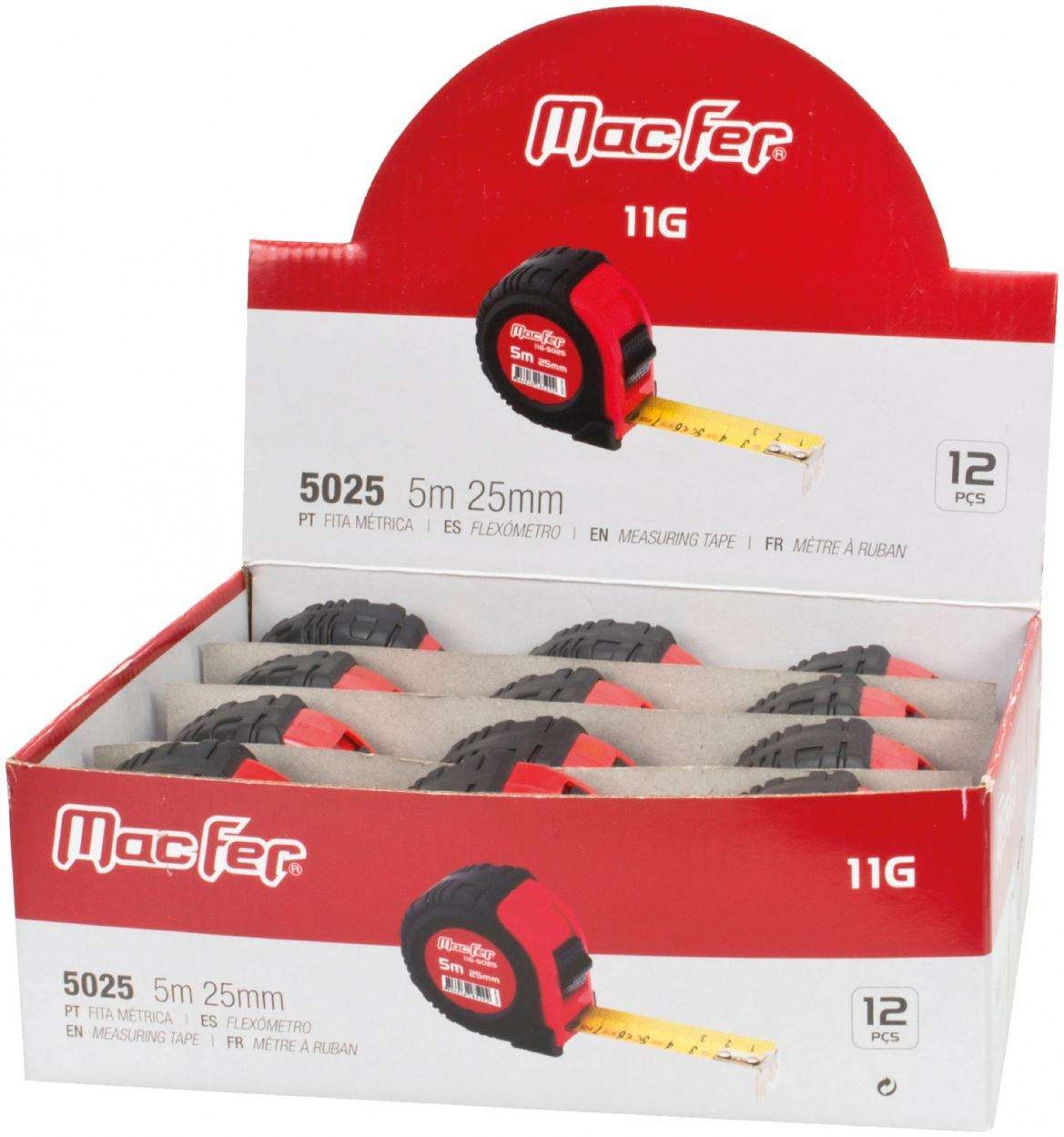 Fita métrica MacFer 11G- 5019 5m 19mm refª 185.0028 MACFER