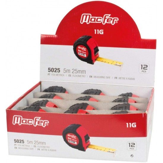 Fita métrica MacFer 11G-  5019   5m 19mm refª 185.0028 MACFER Fita métrica MacFer 11G-  5019   5m 19mm refª 185.0028 MACFER