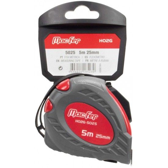 Fita métrica H02G-  5025   5m 25mm refª 185.0023 MACFER Fita métrica H02G-  5025   5m 25mm refª 185.0023 MACFER