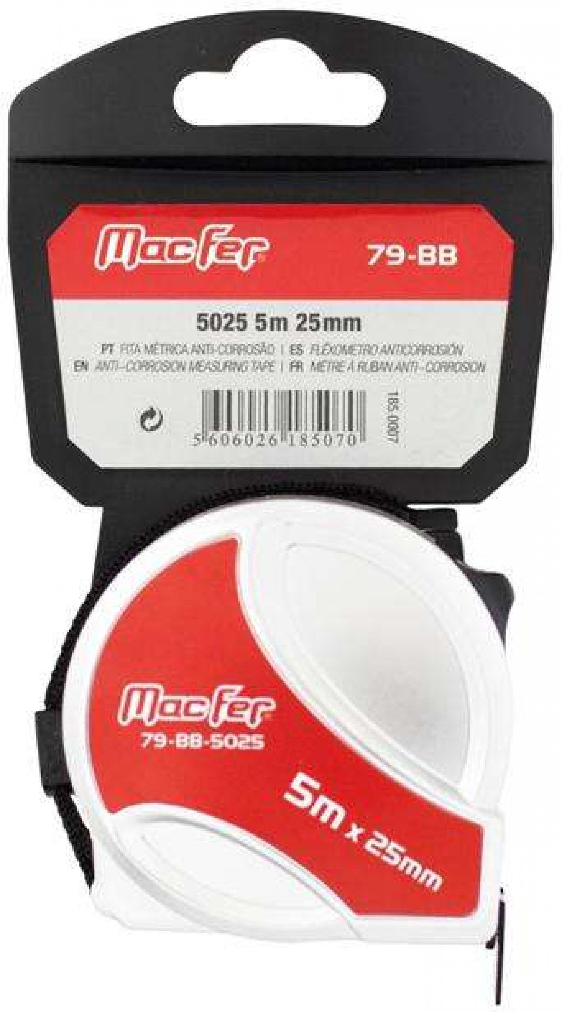 Fita métrica 5m 25mm 79G-BB-5025 refª 185.0007 MACFER