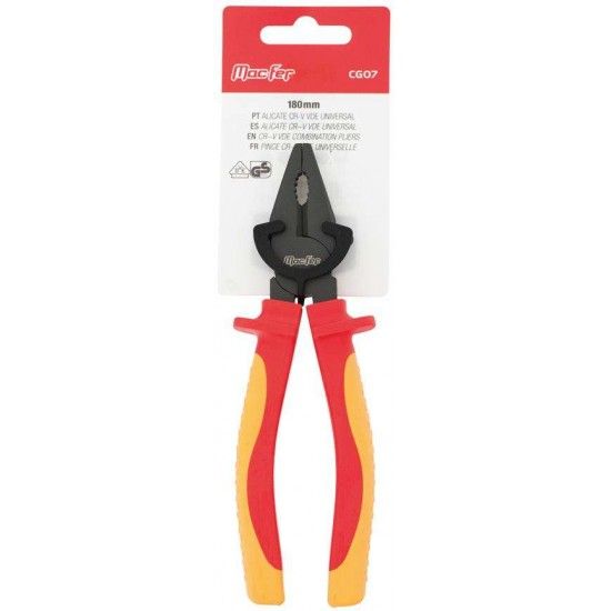 Alicate Cr-V VDE uni. MacFer CG07 180mm refª 183.0081 MACFER Alicate Cr-V VDE uni. MacFer CG07 180mm refª 183.0081 MACFER