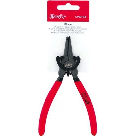 Alicate Cr-V freios ext. curvo MacFer CVSF03 220mm ref� 183.0055 MACFER