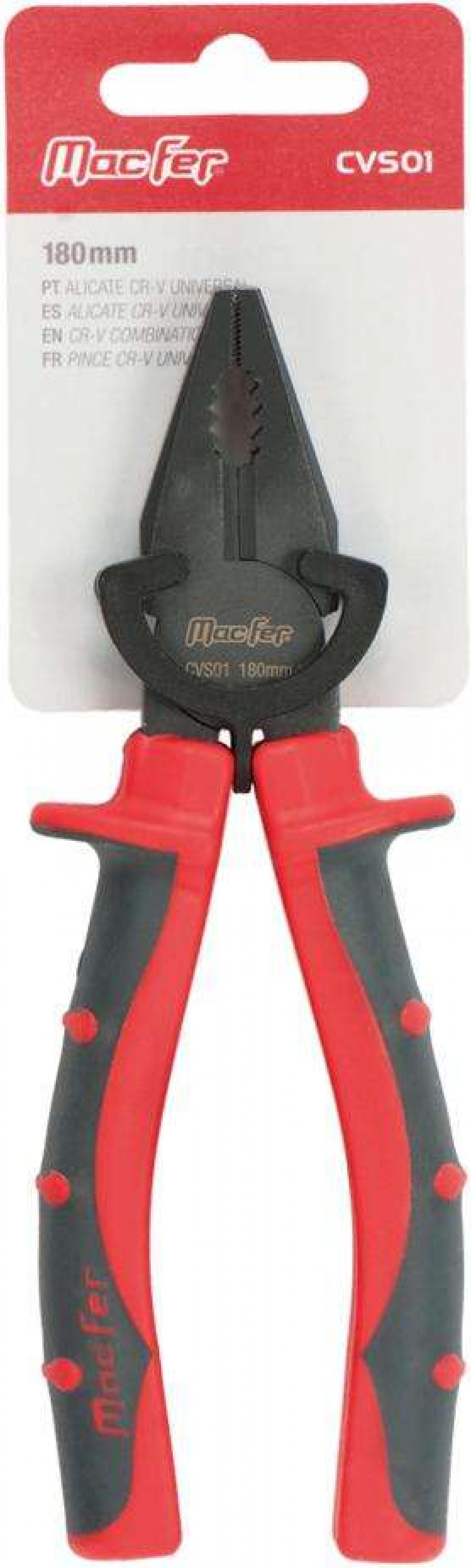 Alicate Cr-V uni. MacFer CVS01 180mm refª 183.0002 MACFER
