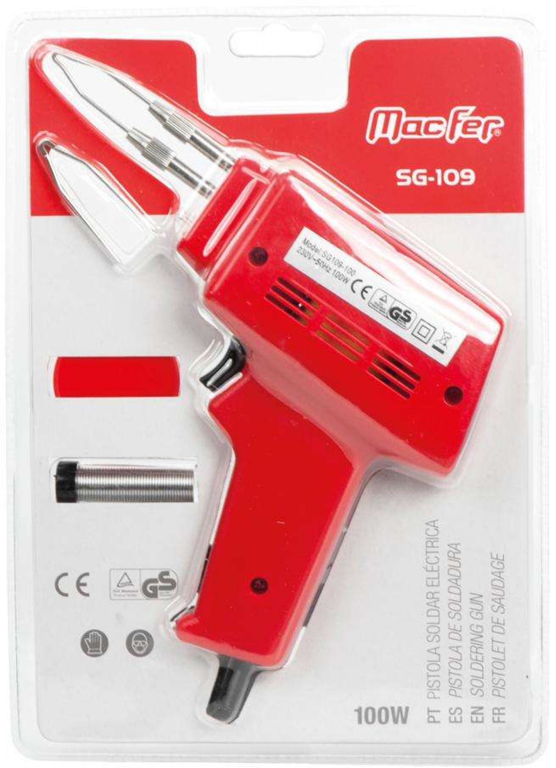 Pistola soldar eléctrica MacFer SG-109 100W refª 180.0010 MACFER