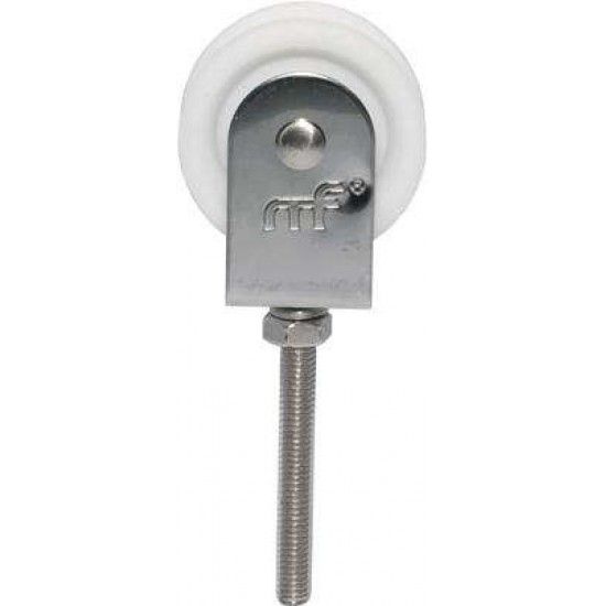 Corret inox com roda nylon simples mf CR02 40x12mm (M6 51mm) ref 175.0022 MACFER