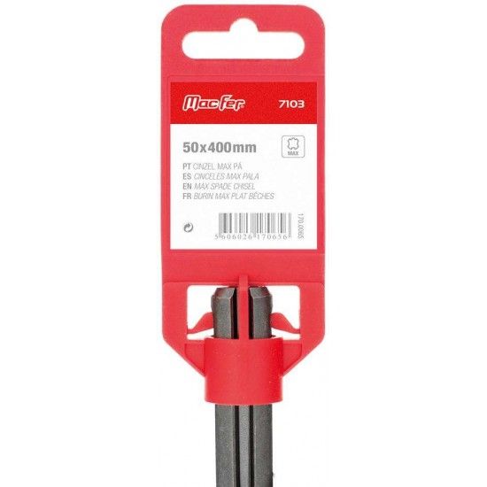 Cinzel MAX pá MacFer 7103 50x400mm refª 170.0065 MACFER Cinzel MAX pá MacFer 7103 50x400mm refª 170.0065 MACFER