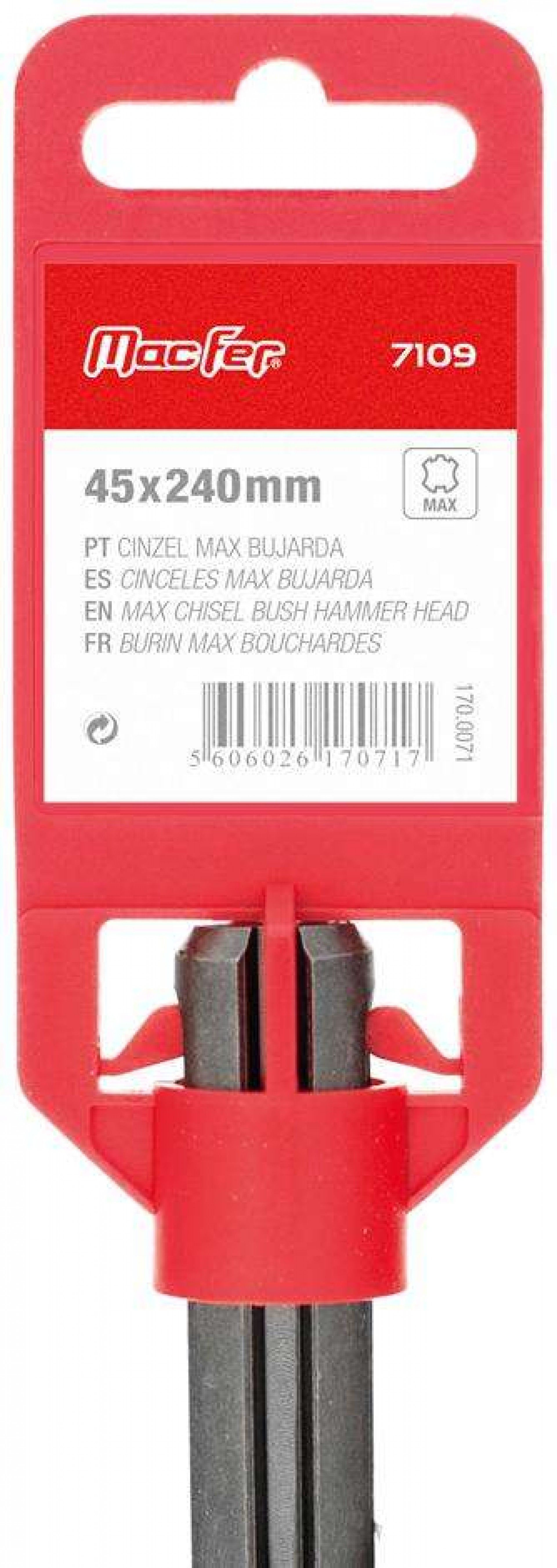 Cinzel MAX bujarda MacFer 7109 45x240mm refª 170.0071 MACFER