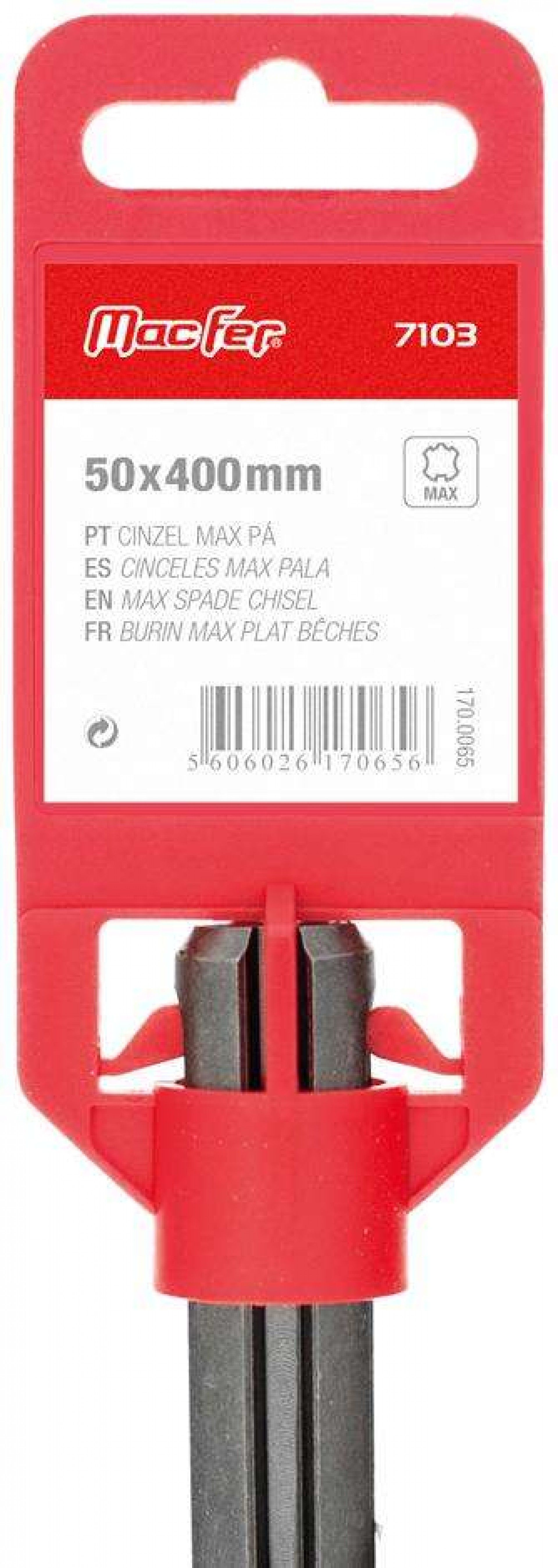 Cinzel MAX pá MacFer 7103 50x400mm refª 170.0065 MACFER
