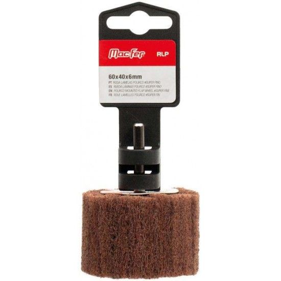 Roda lamelas polirco RLP 60x40x6 GR super fino refª 166.0062 MACFER Roda lamelas polirco RLP 60x40x6 GR super fino refª 166.0062 MACFER