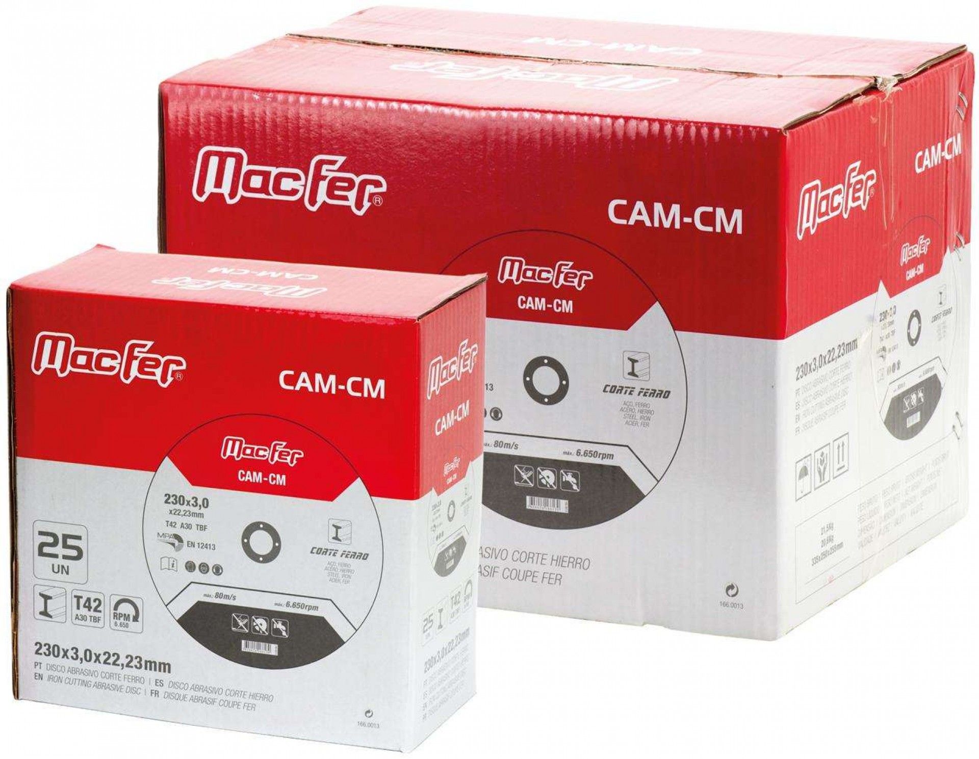 Disco abrasivo corte ferro MacFer CAM-CM 125x3,0x22,23mm refª 166.0011 MACFER