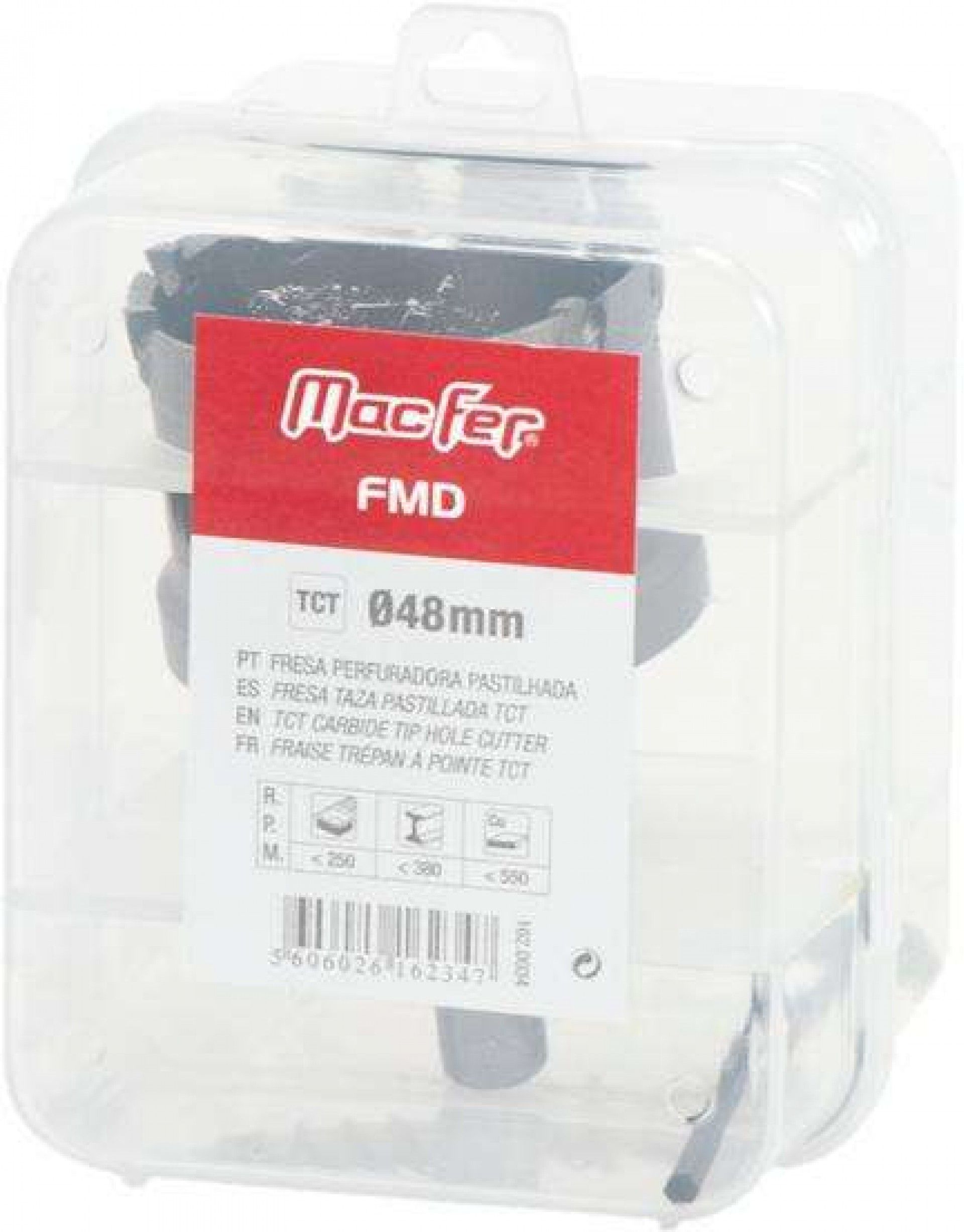 Fresa perfuradora pastilhada TCT MacFer FMD 20mm refª 162.0006 MACFER