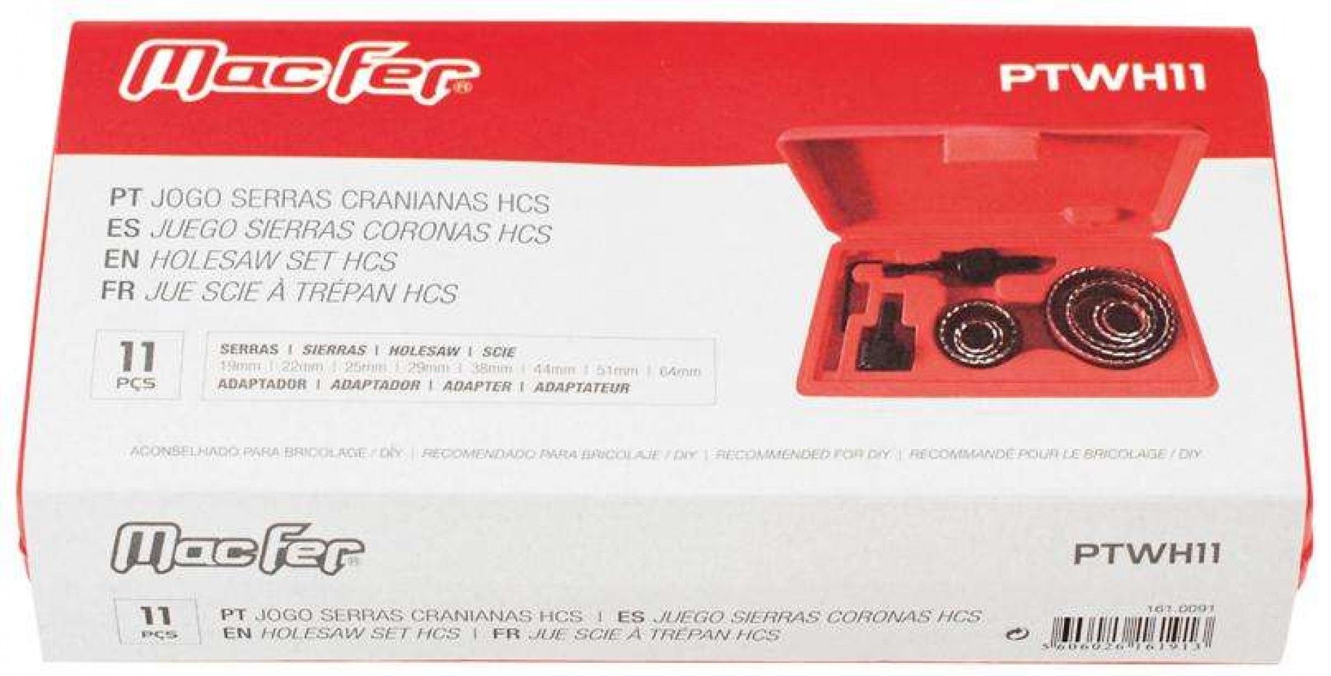 Jg. serras cranianas HCS PTWH11 11pçs refª 161.0091 MACFER