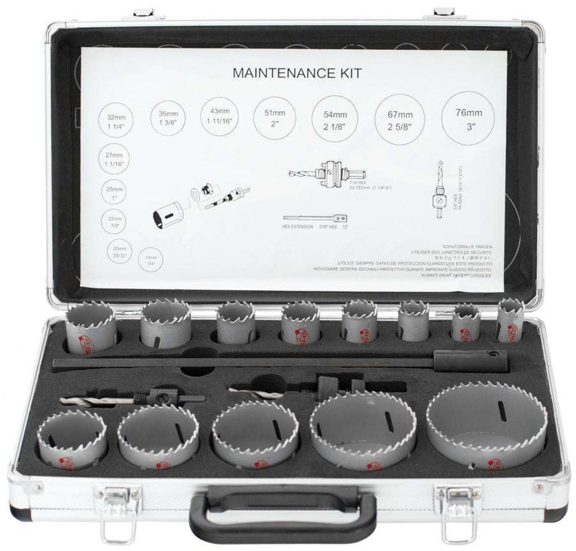 Jg. serras cran. bim. HSS-Cobalto 8% MacFer M4215-11 15pçs refª 160.0076 MACFER