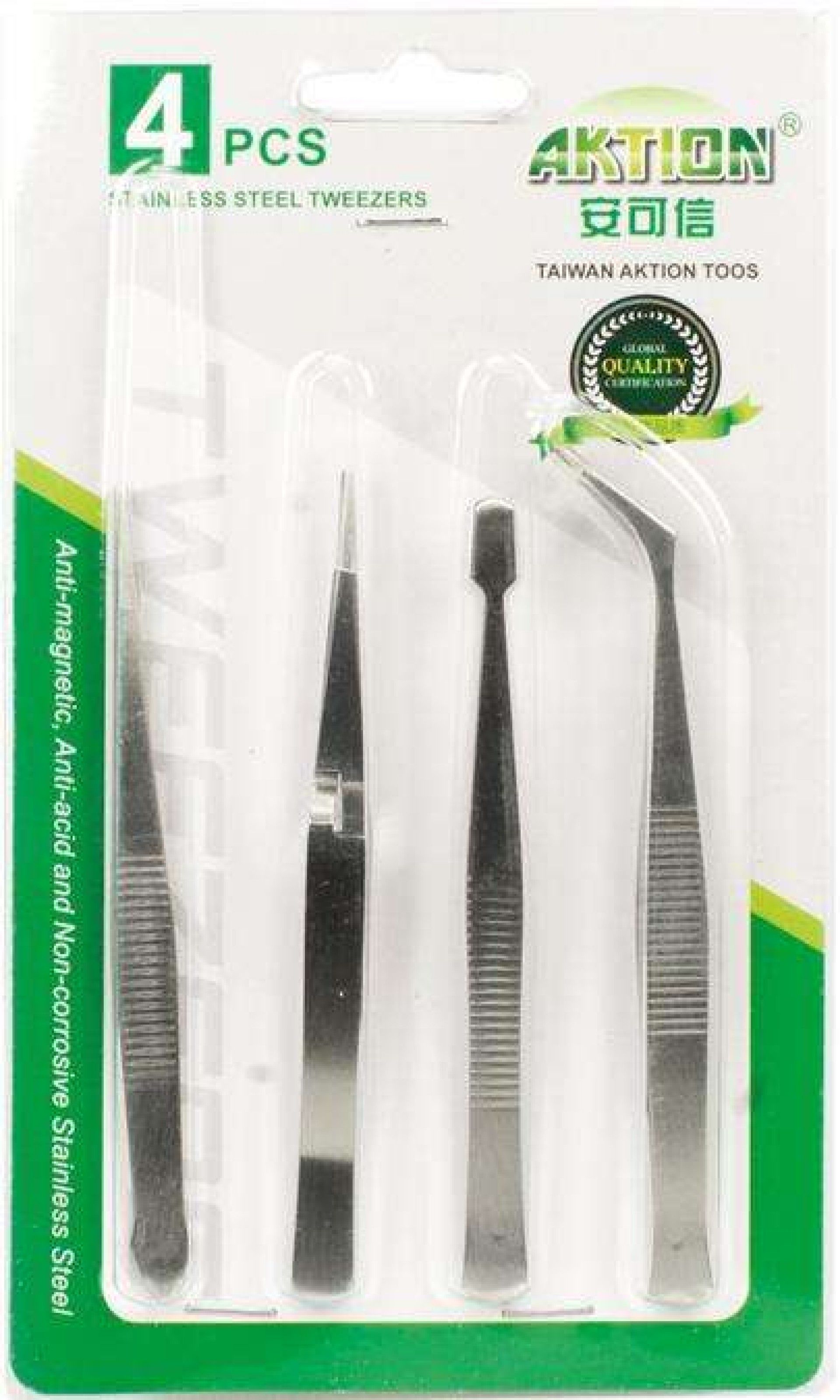 Jg. pinças inox SS-41 4pçs refª 137.0089 MACFER