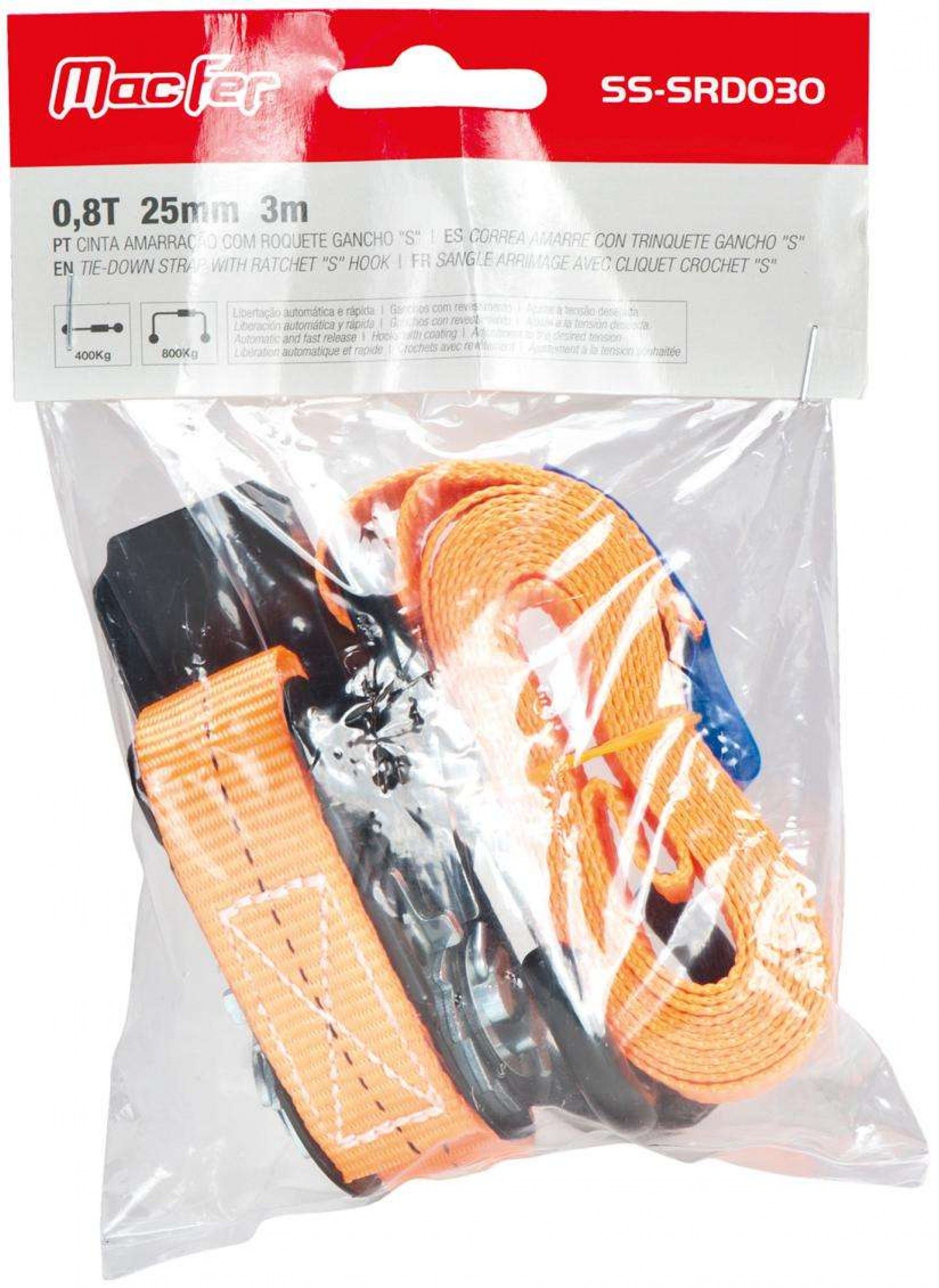 Cinta amar. c/ roq. gch "S" MacFer RTDS 0,5t 25mm 3m refª 132.0004 MACFER