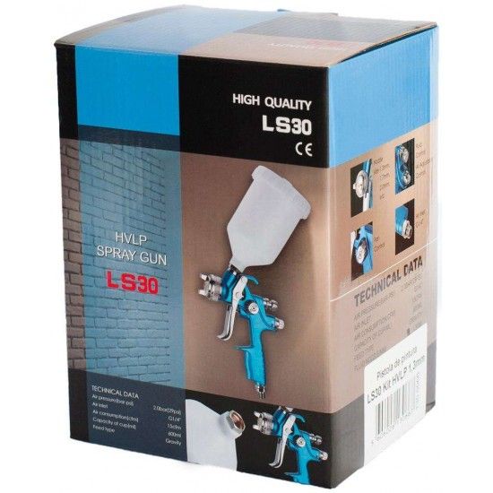 Pistola pint. gravidade HVLP MacFer LS30 1,3mm refª 130.0066 MACFER Pistola pint. gravidade HVLP MacFer LS30 1,3mm refª 130.0066 MACFER