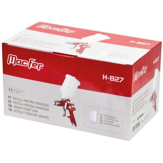 Pistola pint. gravidade MacFer H-827 1,7mm refª 130.0008 MACFER Pistola pint. gravidade MacFer H-827 1,7mm refª 130.0008 MACFER