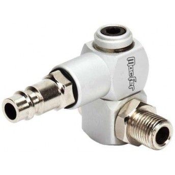 Ponteira para ar comprimido com adaptador articulvel rosca macho SE11-APM 1/4" ref 129.0097 MACFER