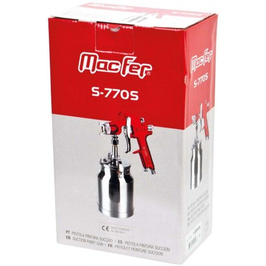 Pistola pint. sucção MacFer S-770S 1,8mm refª 130.0003 MACFER Pistola pint. sucção MacFer S-770S 1,8mm refª 130.0003 MACFER