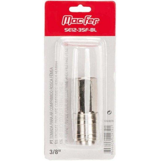 Tom. ar comp. fêmea MacFer SE12-4SF-BL 1/2" refª 129.0080 MACFER Tom. ar comp. fêmea MacFer SE12-4SF-BL 1/2" refª 129.0080 MACFER