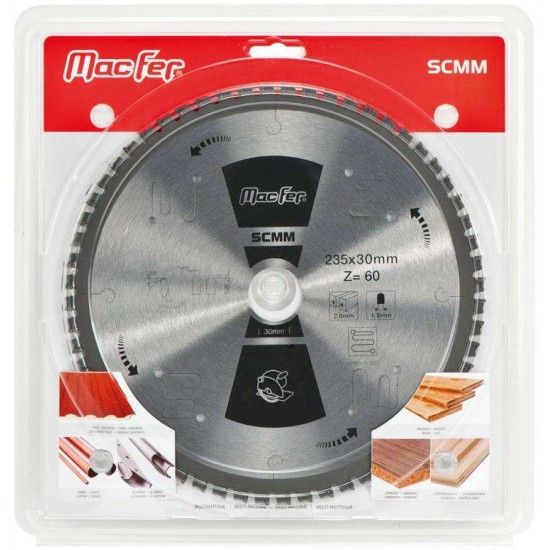 Disco serra circular multimaterial MacFer SCMM 160x20mm Z60 refª 125.0062 MACFER Disco serra circular multimaterial MacFer SCMM 160x20mm Z60 refª 125.0062 MACFER