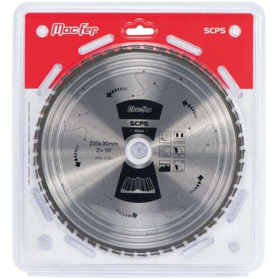 Disco serra circular pain. sandwich MacFer SCPS 235x30mm Z50 ref 125.0021 MACFER