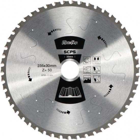 Disco serra circular pain. sandwich MacFer SCPS 235x30mm Z50 ref 125.0021 MACFER