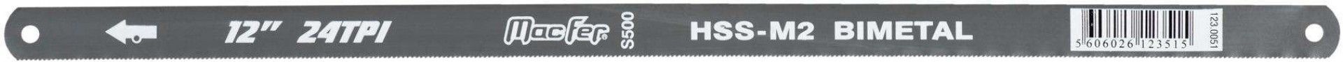 Folha serra bimetal HSS-M2 S500 24TPI refª 123.0051 MACFER