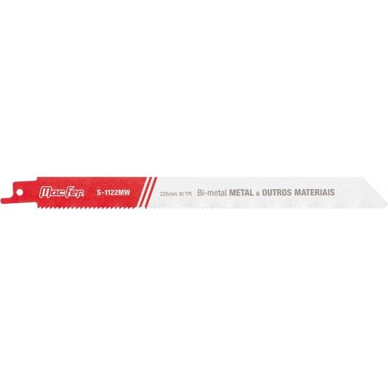 Lâmina sabre bimetal MacFer S-1122MW 225mm refª 123.0004 MACFER Lâmina sabre bimetal MacFer S-1122MW 225mm refª 123.0004 MACFER
