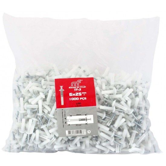 Bucha nylon TP cogumelo mf TP-3 6x25mm refª 121.0059 MACFER Bucha nylon TP cogumelo mf TP-3 6x25mm refª 121.0059 MACFER