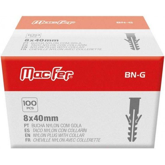 Bucha nylon c/ gola mf BN-G   5mm  ref 121.0010 MACFER