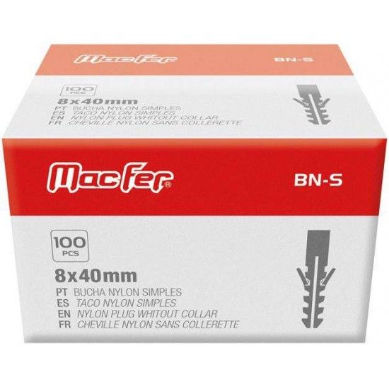 Bucha nylon simples mf BN-S 5mm refª 121.0001 MACFER Bucha nylon simples mf BN-S 5mm refª 121.0001 MACFER