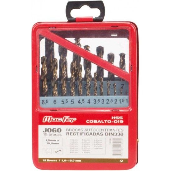 Jg. brocas cil. MacFer HSS-Cobalto-025 1~13mm 25pçs refª 118.0091 MACFER Jg. brocas cil. MacFer HSS-Cobalto-025 1~13mm 25pçs refª 118.0091 MACFER