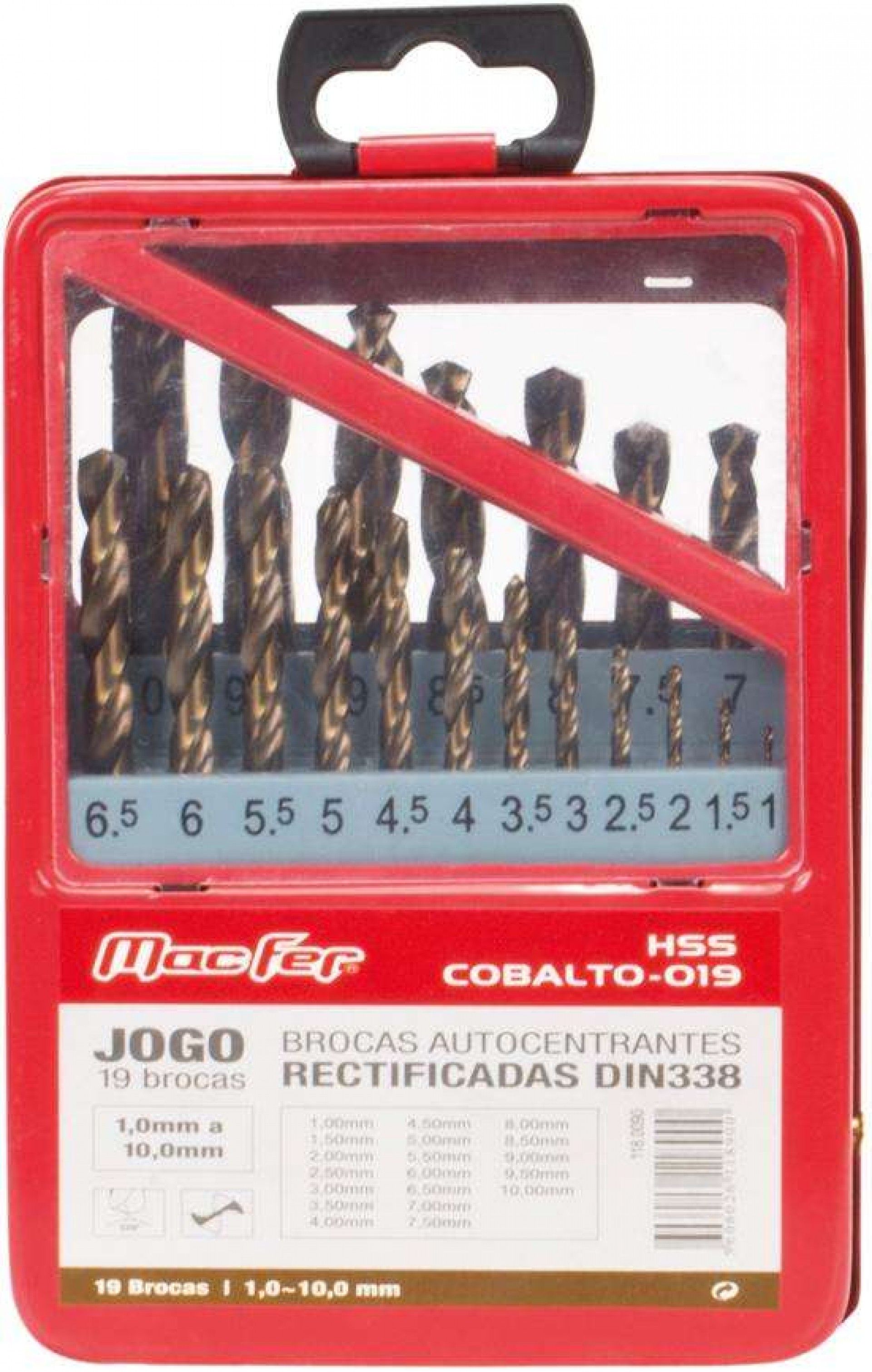 Jg. brocas cil. MacFer HSS-Cobalto-025 1~13mm 25pçs refª 118.0091 MACFER