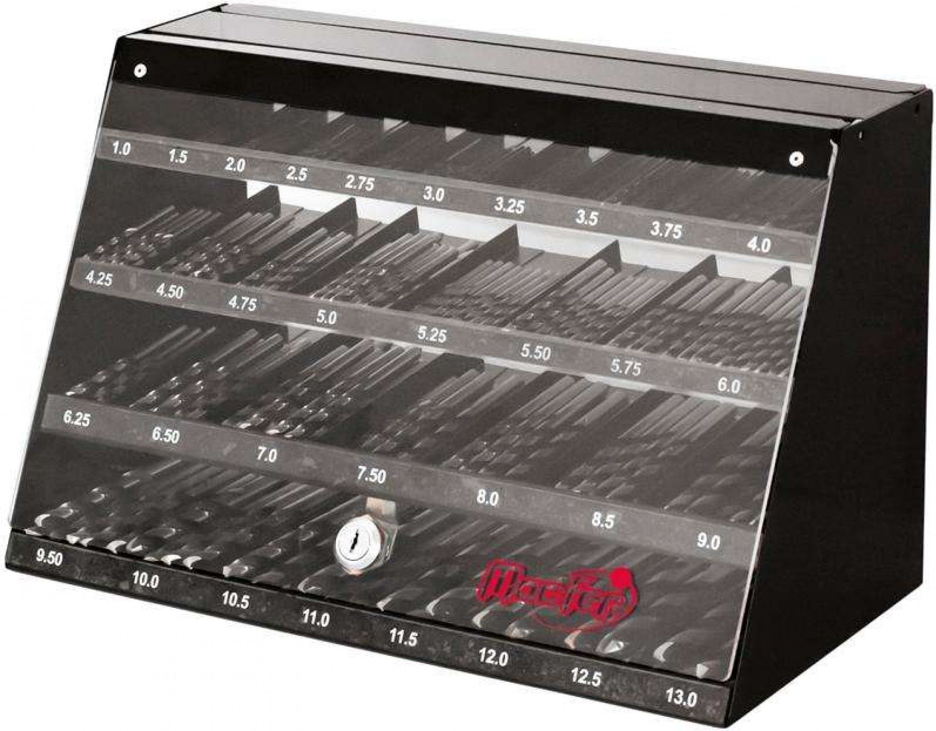 Expositor brocas cilíndricas HSS-Multinox-510 1~13mm 510pçs refª 116.0351 MACFER