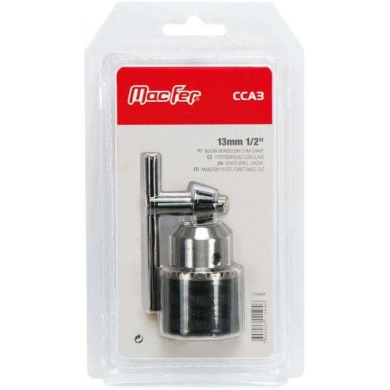 Bucha berbequim c/ ch. MacFer CCA3 13mm 1/2" refª 115.0004 MACFER Bucha berbequim c/ ch. MacFer CCA3 13mm 1/2" refª 115.0004 MACFER