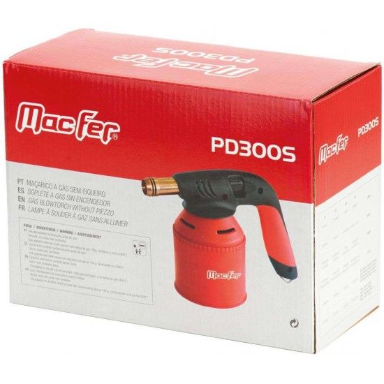Maçarico a gás s/ isqueiro MacFer PD300S refª 114.0001 MACFER Maçarico a gás s/ isqueiro MacFer PD300S refª 114.0001 MACFER