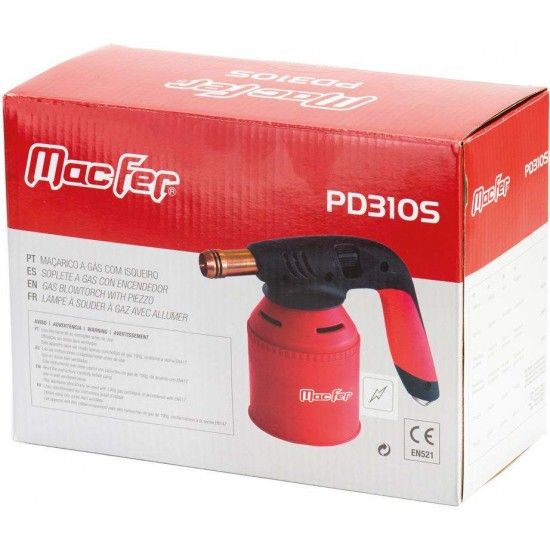 Maçarico a gás c/ isqueiro MacFer PD310S refª 114.0002 MACFER Maçarico a gás c/ isqueiro MacFer PD310S refª 114.0002 MACFER
