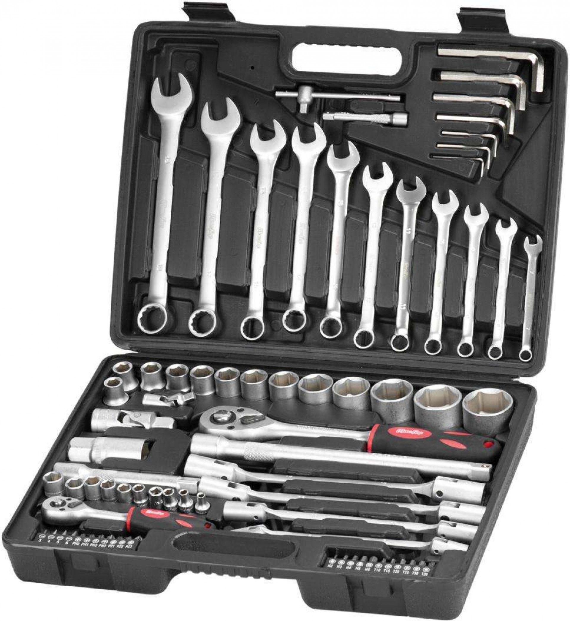 Jg. ch. cx. Cr-V MacFer TK-4077 1/4" & 1/2" 77pçs refª 105.0006 MACFER