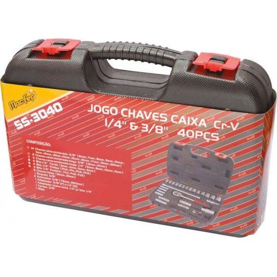 Jg. ch. cx. Cr-V MacFer SS-3040 1/4" & 3/8" 40ps ref 105.0002 MACFER