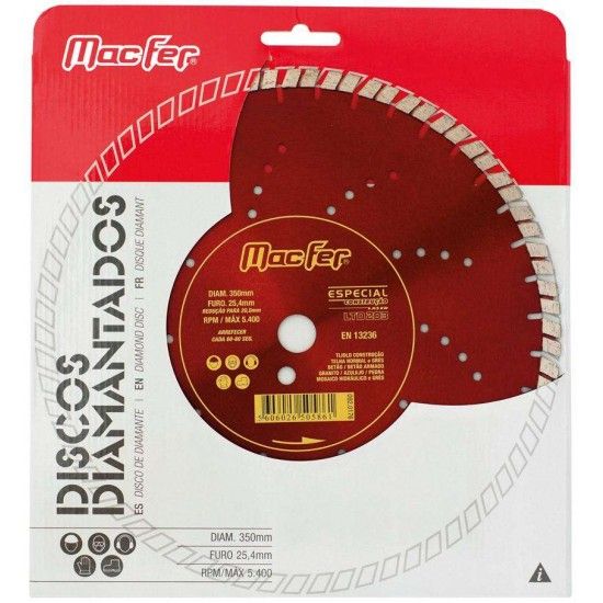 Disco especial construo Laser LTD203 350mm ref 092.0176 MACFER