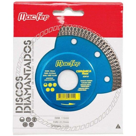 Disco diam. 115mm KM10 refª 092.0140 MACFER Disco diam. 115mm KM10 refª 092.0140 MACFER