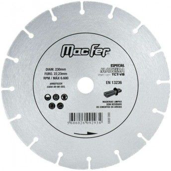 Disco diam. p/ madeira MacFer TCT-VB 125mm ref 092.0092 MACFER