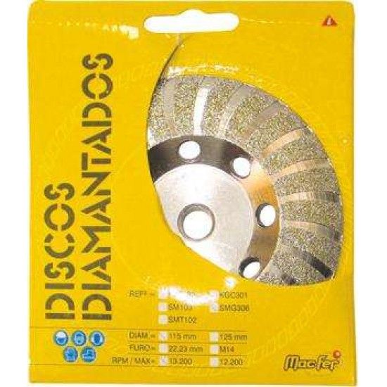 M diam. electrodepositada convexa MacFer SMG306 M14 115mm ref 092.0078 MACFER