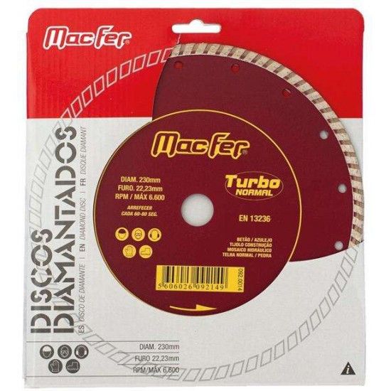 Disco diamantado Turbo 125mm ref 092.0012 MACFER